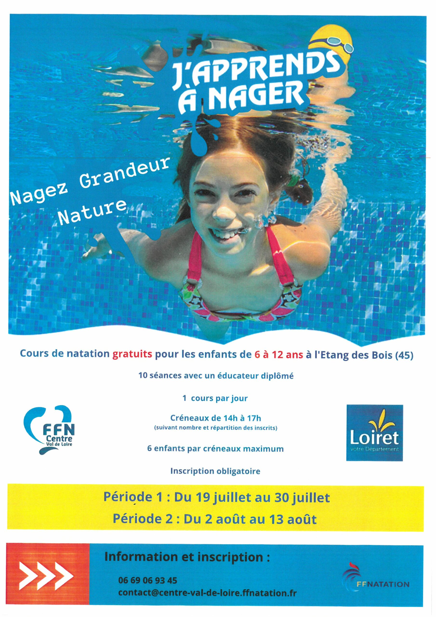 cours de natation pour enfants de 3 ans